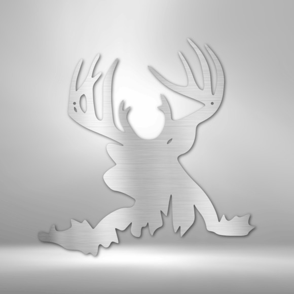 Deer Head Steel Sign Laser Cut Powder Coated Home & Office Metal Wall Decor Mult